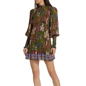 Farm Rio Wild Jungle Green Mini Dress